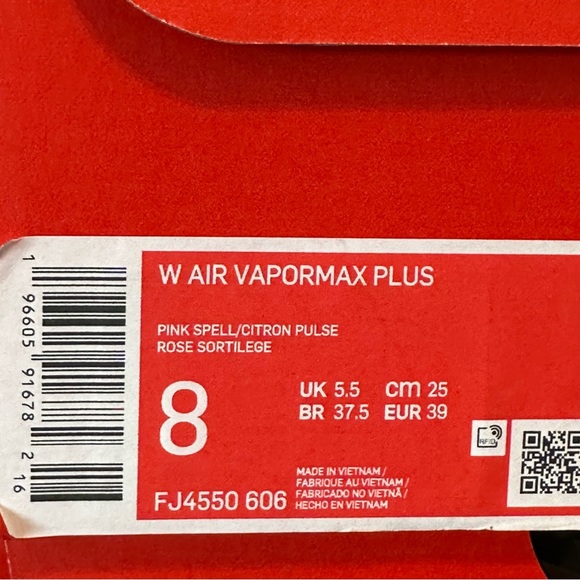 Nike Air VaporMax Plus Rainbow Pink Green Blue Yellow Women - Picture 11 of 13